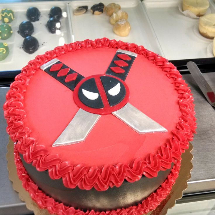 Deadpool Birthday Cake