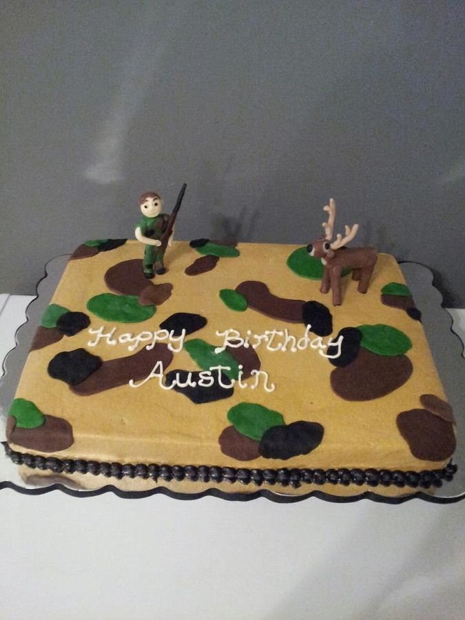 Deer Hunting Birthday Cake