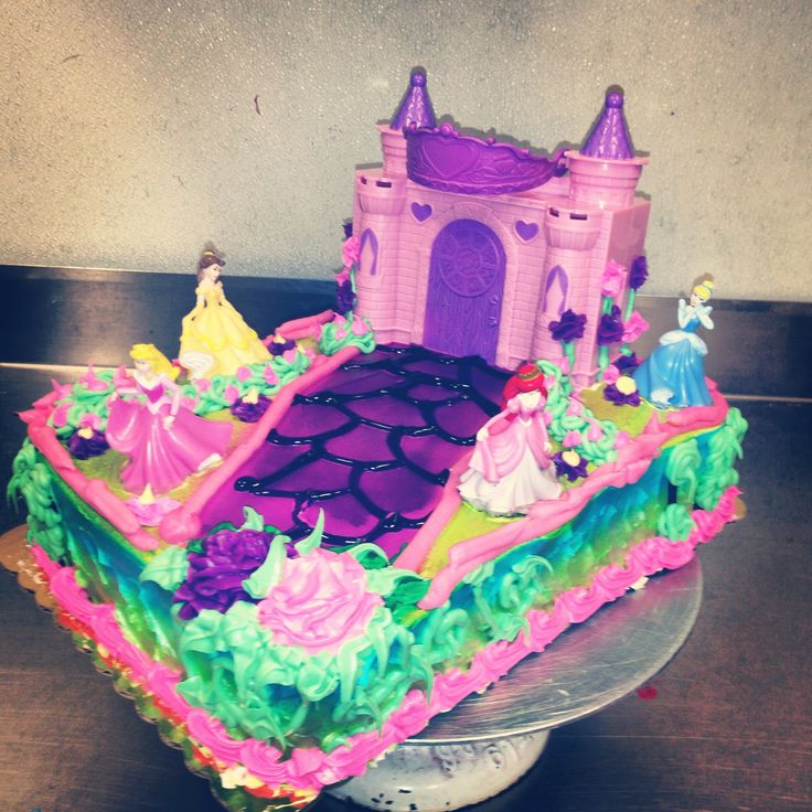 Disney Princess Castle Sheet Cake