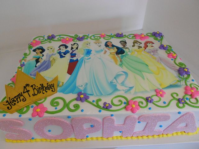 6 Photos of Disney Princess Birthday Sheet Cakes