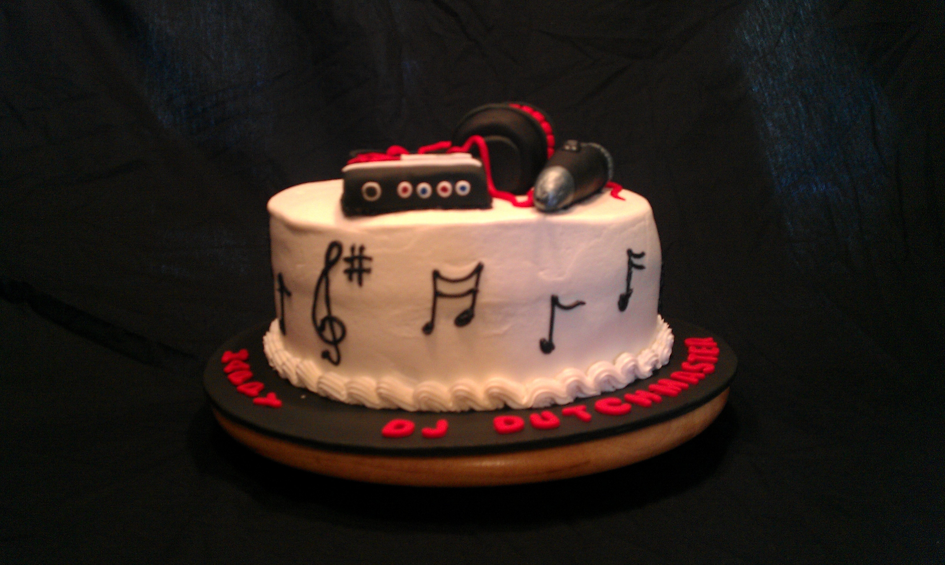 DJ Themed Birthday Cake