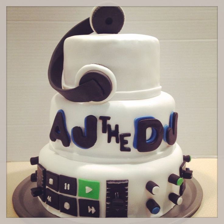 DJ Themed Birthday Cake