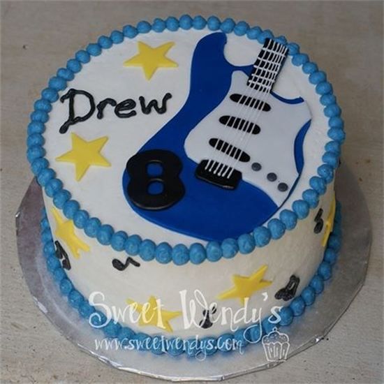 Electric Guitar Birthday Cake