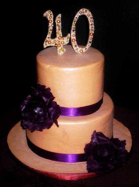 Elegant 40th Birthday Cakes for Women