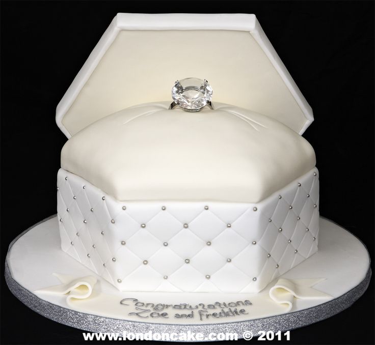 Engagement Ring Box Cake