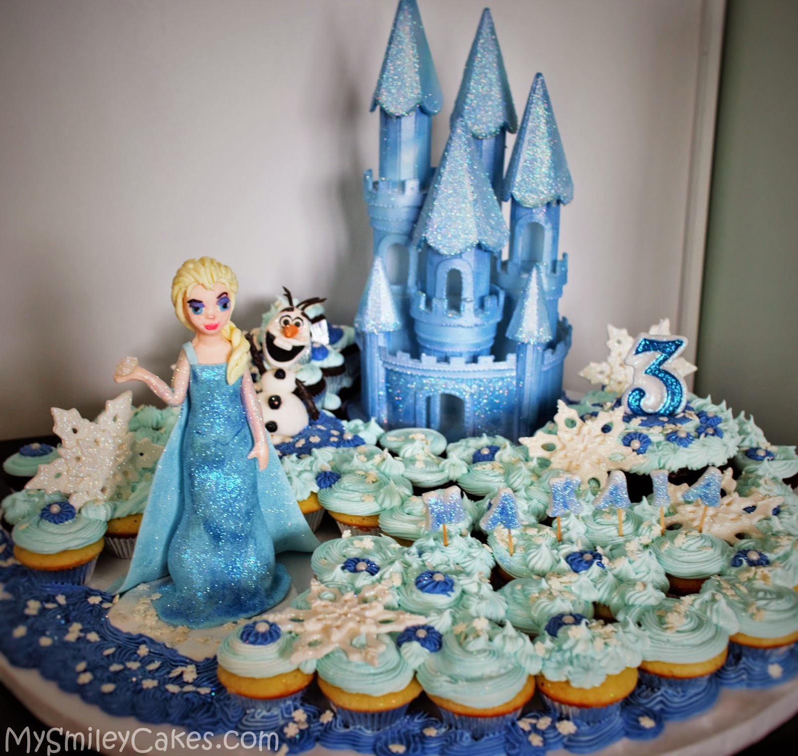 Frozen Cupcake Themed Cake