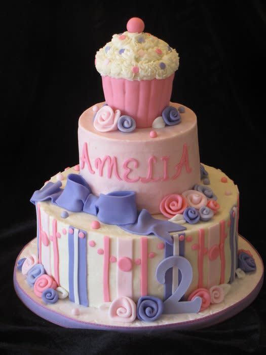 Girly Themed Cupcake Cake