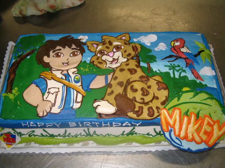 Go Diego Birthday Cake