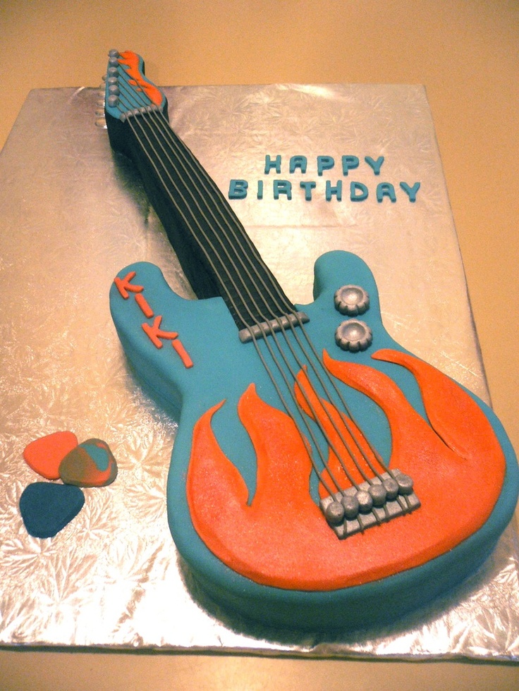 Guitar Birthday Cake