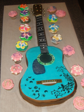 11 Photos of Guitar Birthday Cupcakes Pinterest