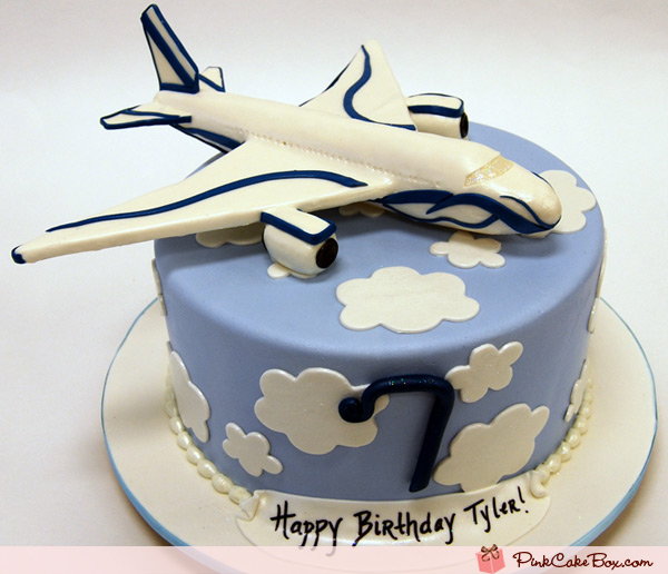 Happy Birthday Airplane Cake