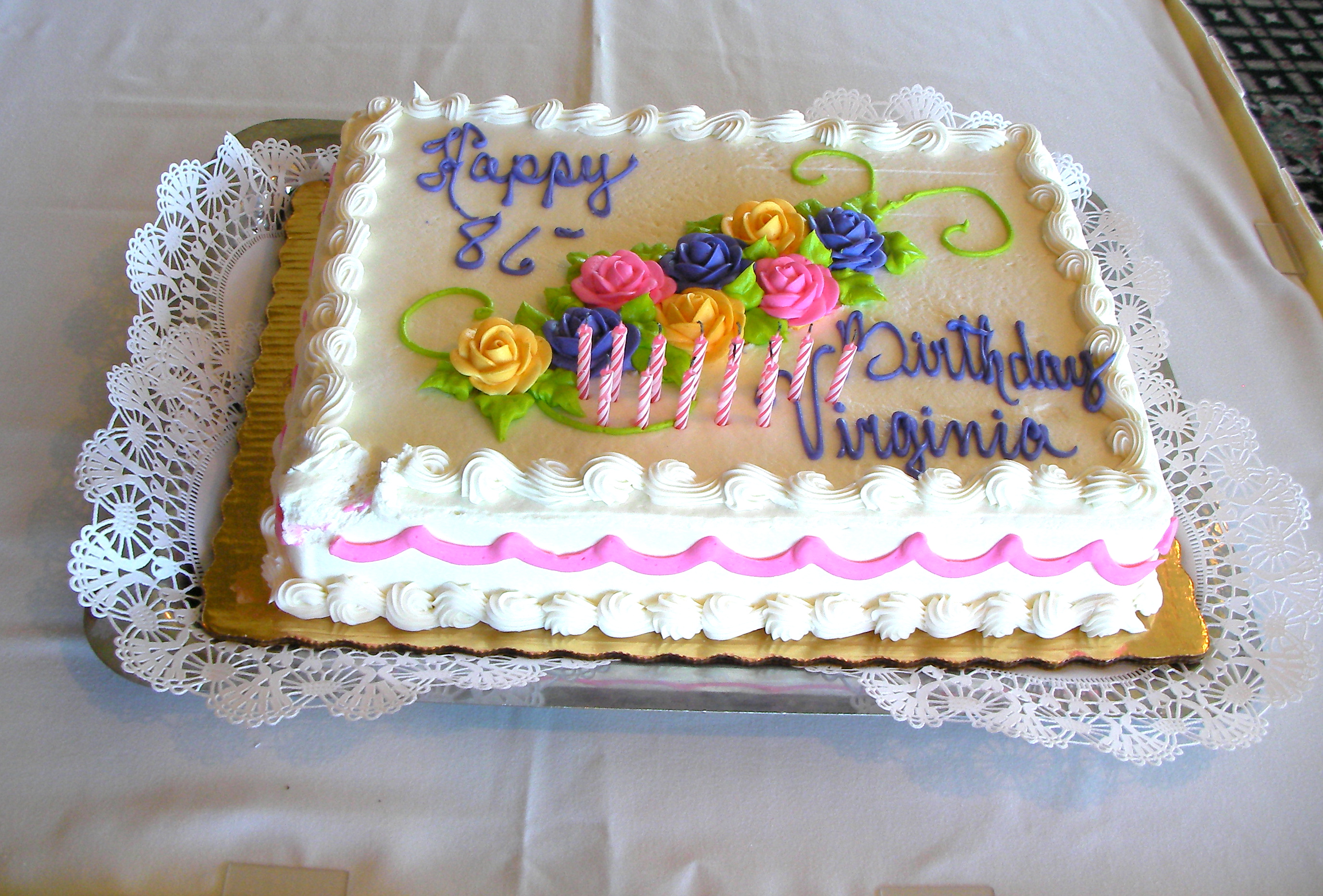 Happy Birthday Virginia Cake