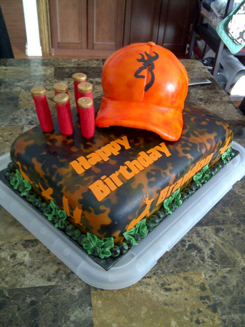 Hunting Fishing Birthday Cake