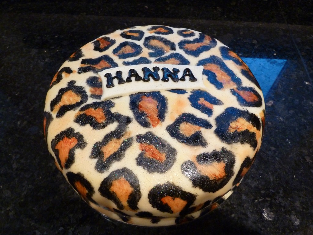 Leopard Print Birthday Cake