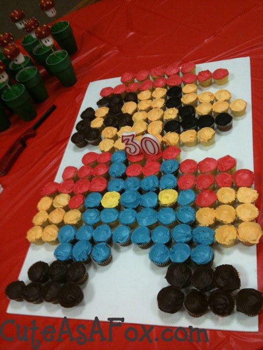 Mario Birthday Cake Cupcakes
