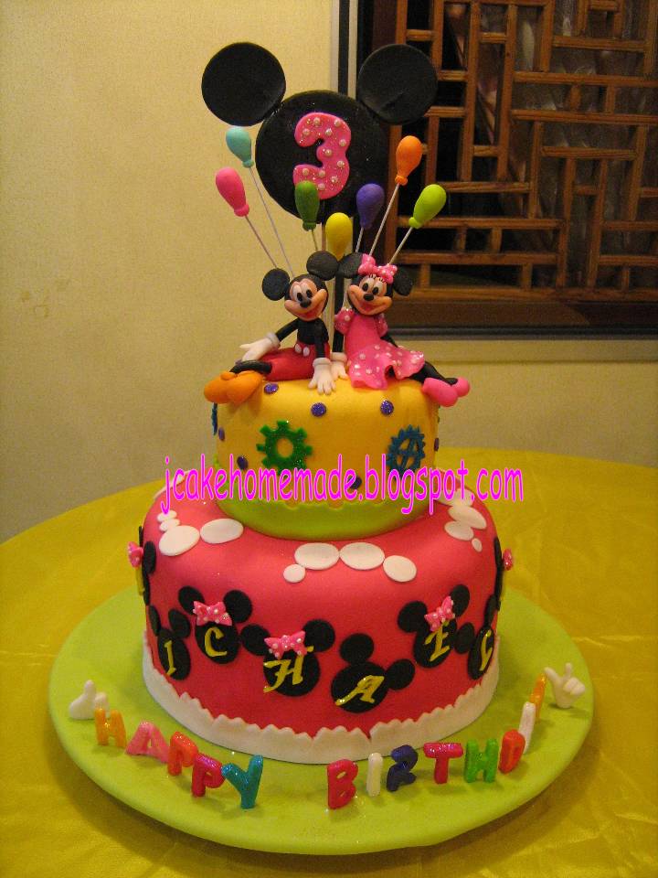 Mickey and Minnie Mouse Birthday Cakes