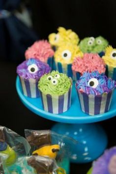 Monsters Inc 1st Birthday Cupcakes