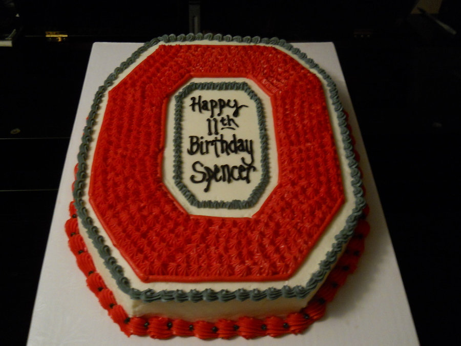 Ohio State Birthday Cake