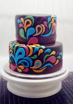 Paisley Baby Shower Cake