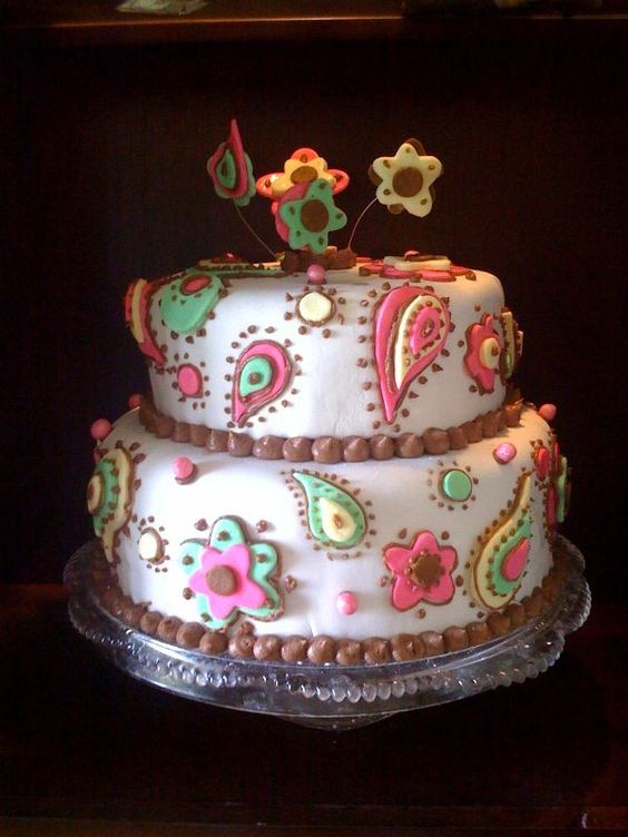 Paisley Birthday Cake