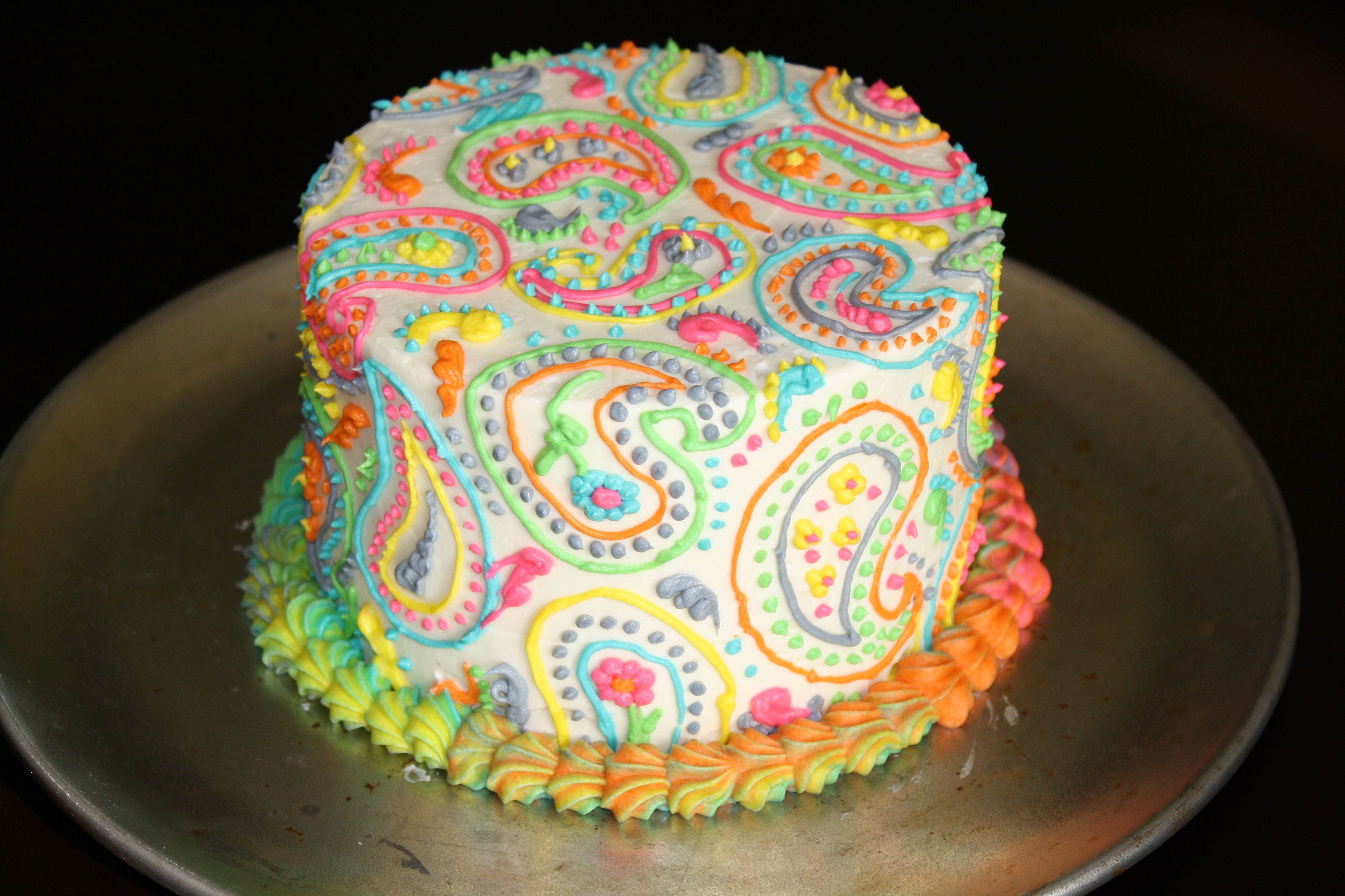 Paisley Rainbow Cake