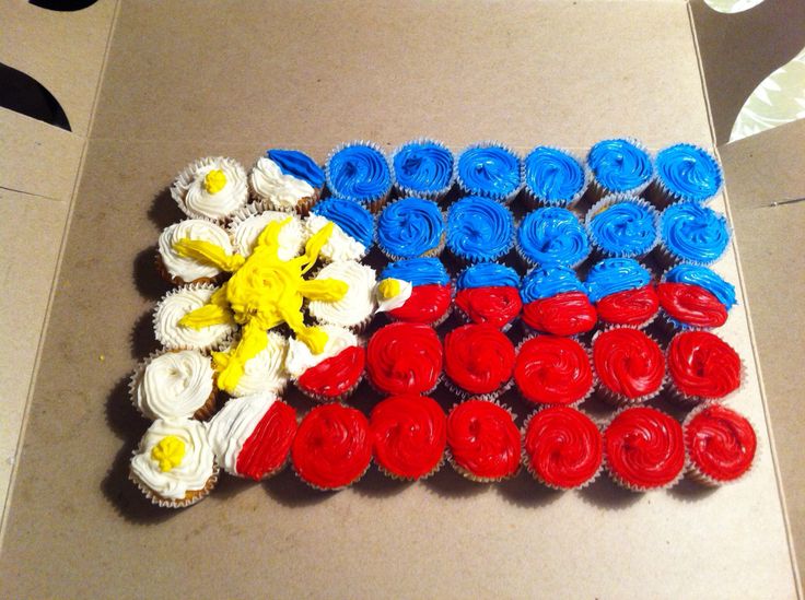 Philippine Flag Cupcakes