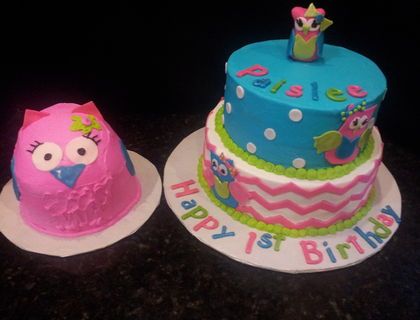 Polka Dot First Birthday Cake