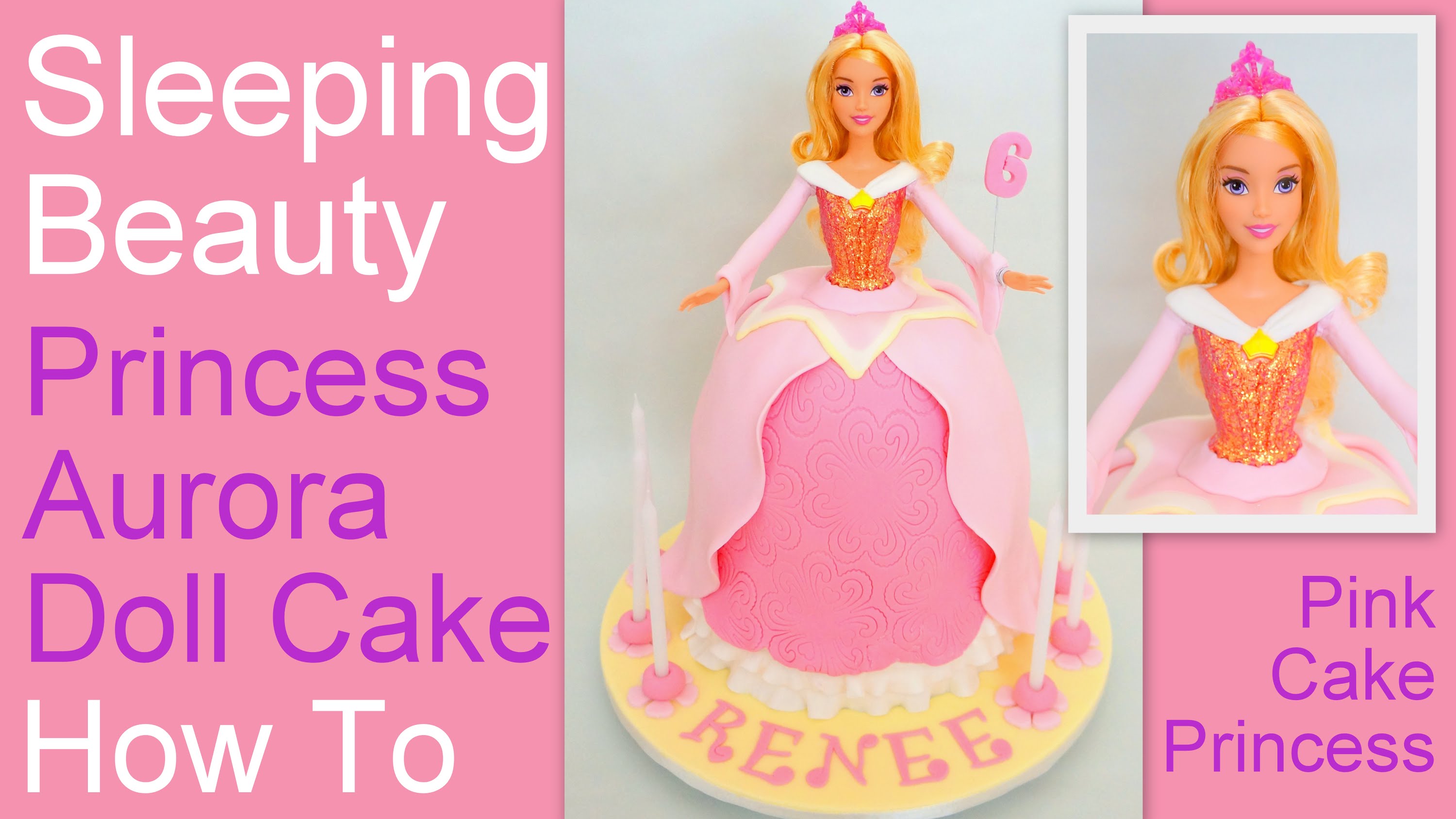 Princess Aurora Doll Cake