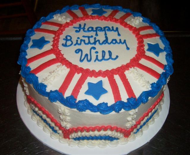 Red White and Blue Butter Cake