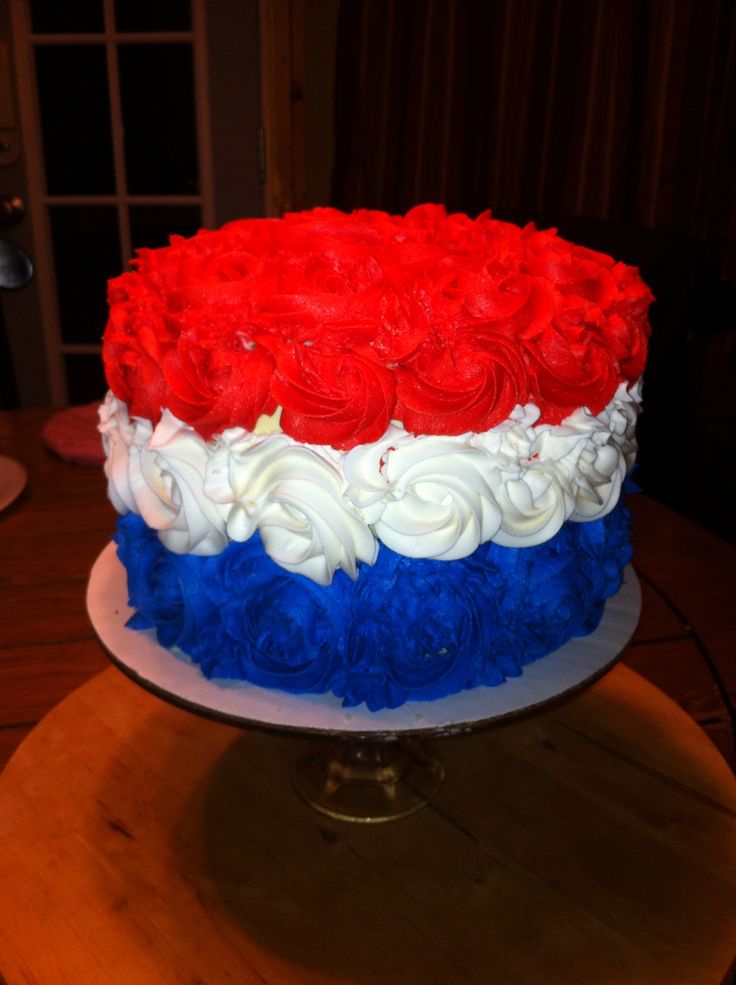 Red White and Blue Cake