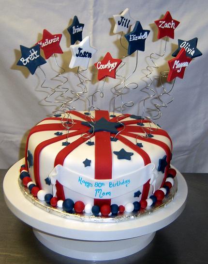 Red White Blue Birthday Cake