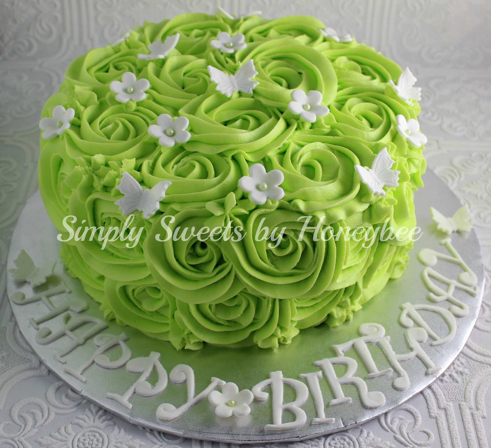 8 Photos of Birthday Cakes With Rose Icing