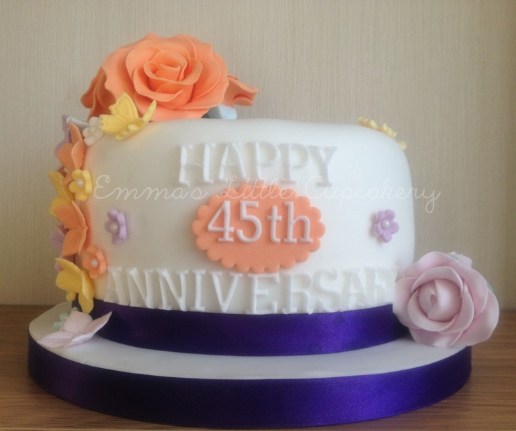 Sapphire 45th Wedding Anniversary Cake