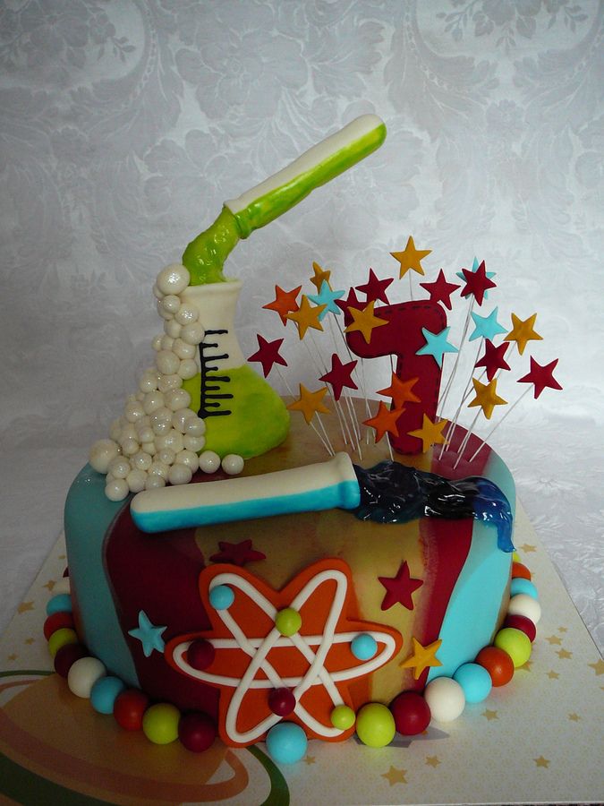 Science Birthday Cake