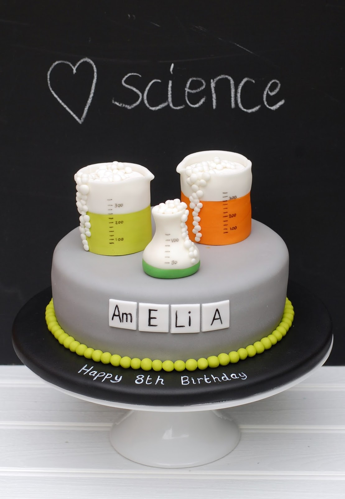 Science Birthday Party Cake