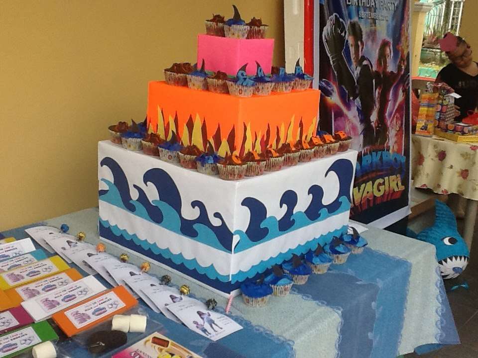 Sharkboy and Lavagirl Birthday Cake