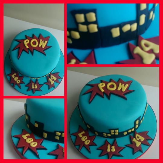 Simple Superhero Cake