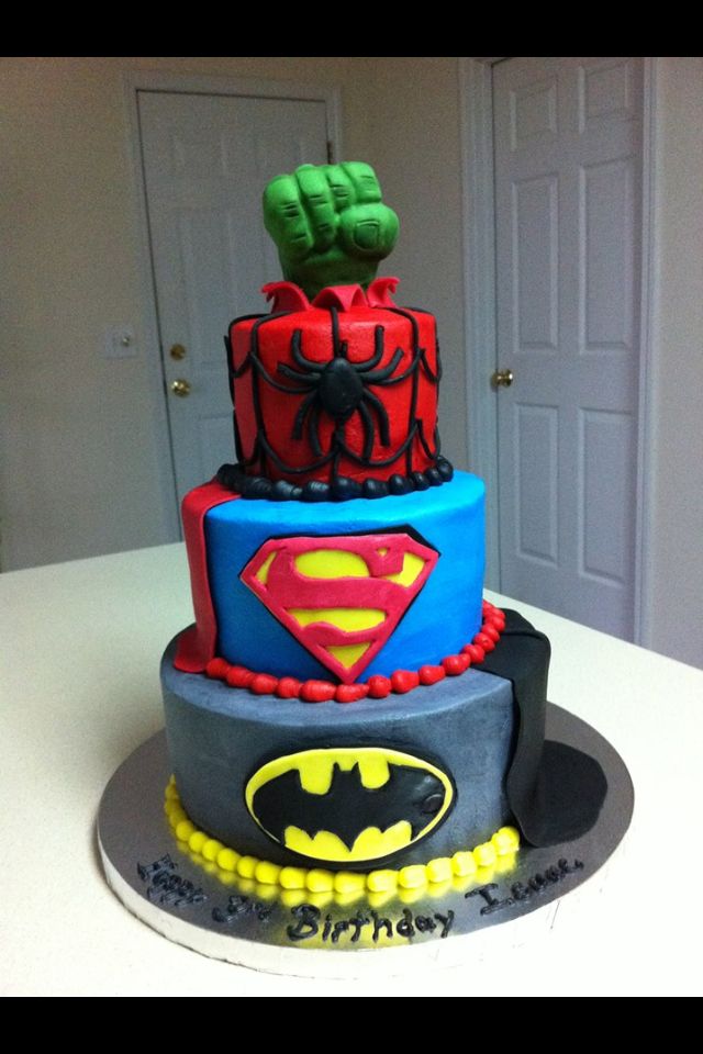 Superhero Birthday Cake