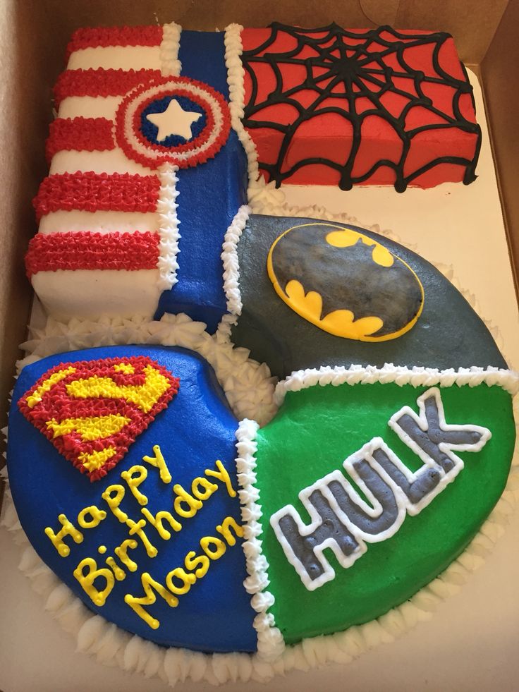 Superhero Birthday Cake