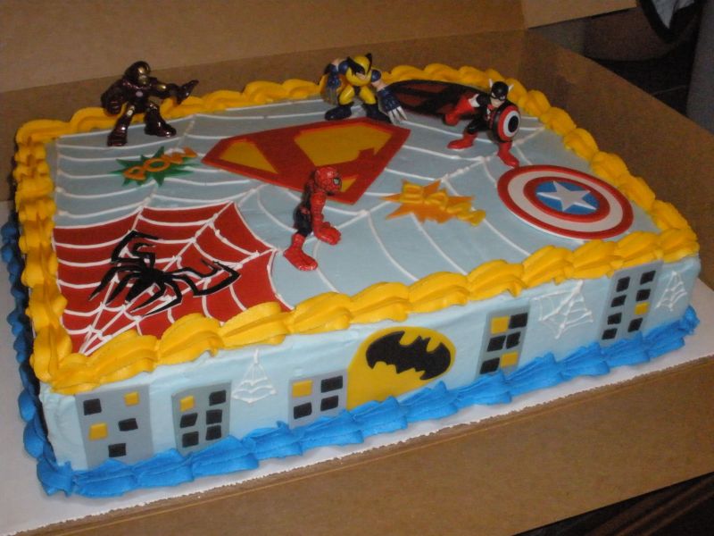 Superhero Birthday Sheet Cake