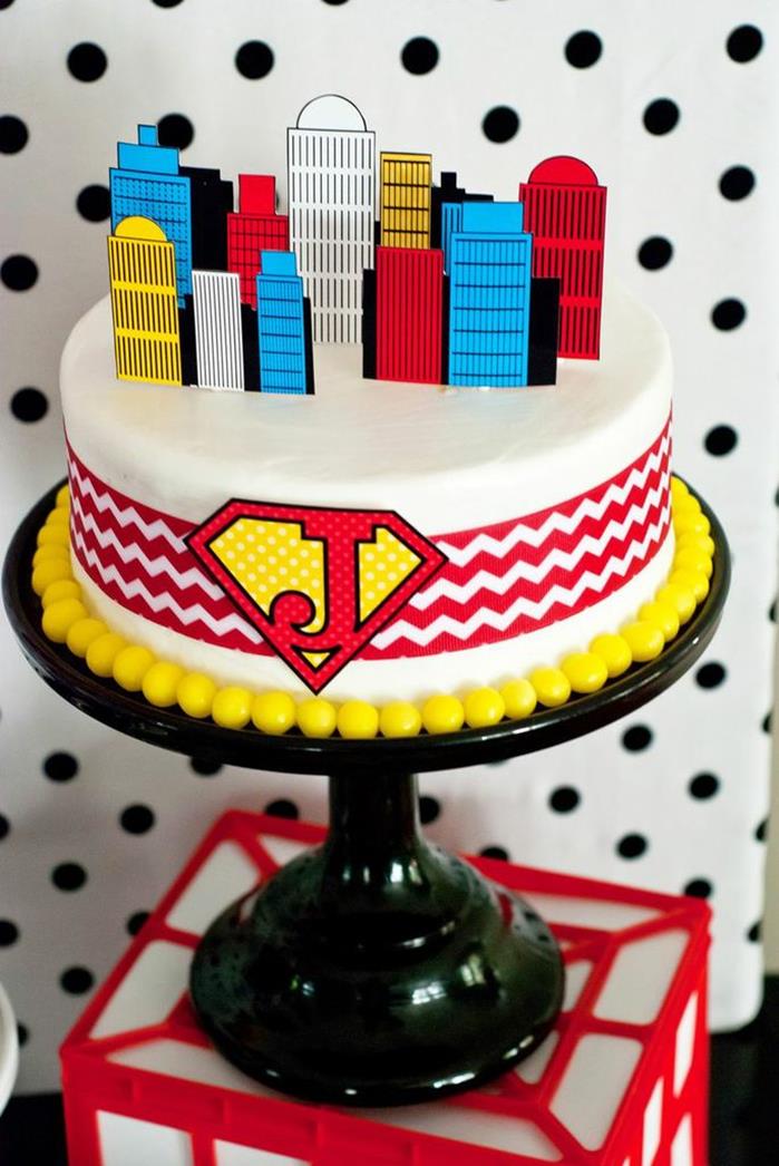 Superhero Party Cake