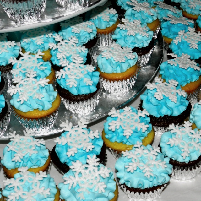 Winter Wonderland Themed Cupcakes