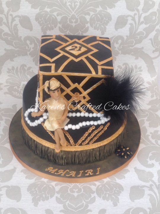 1920 Theme Birthday Cake