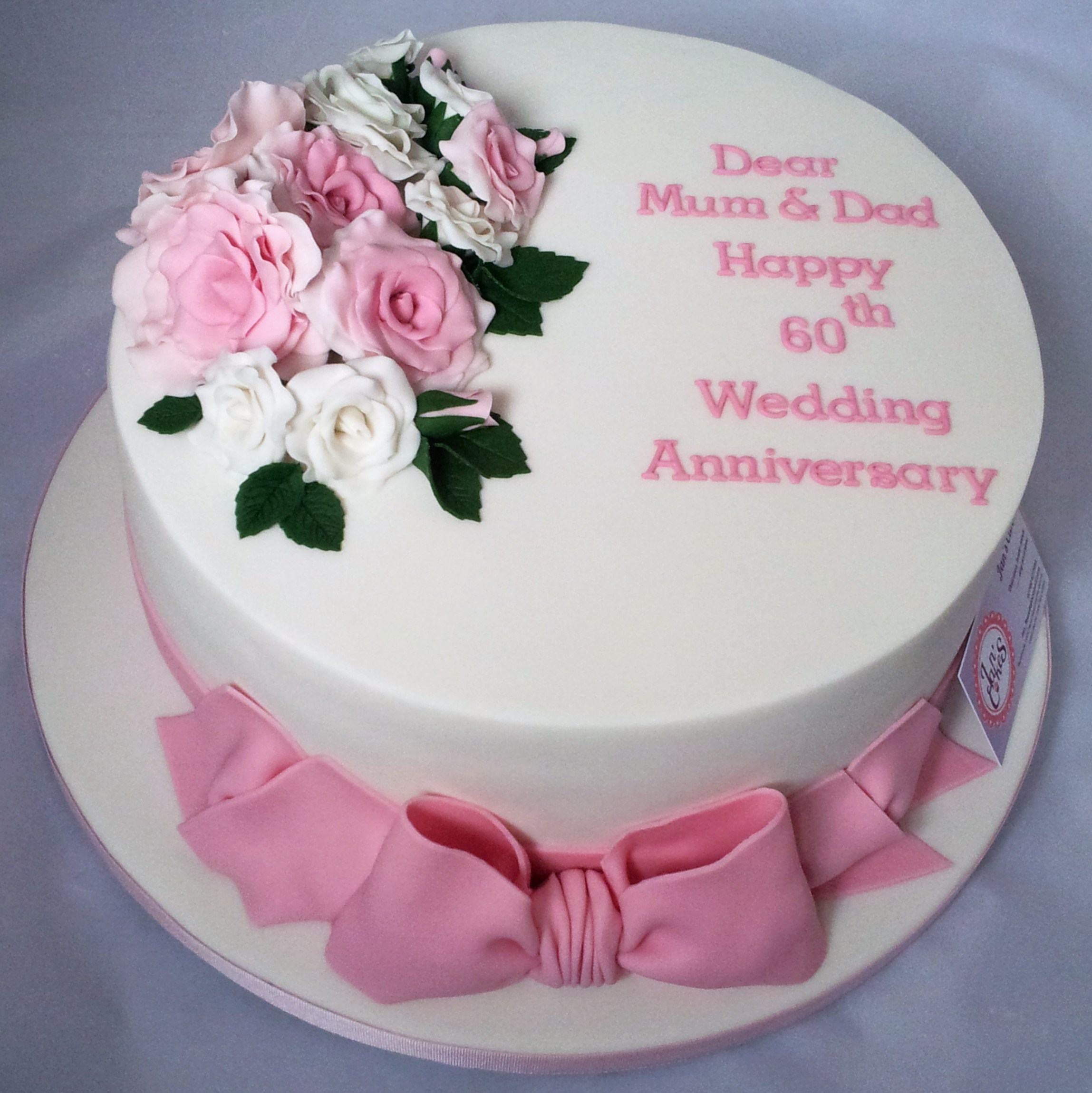 60th Wedding Anniversary Cake