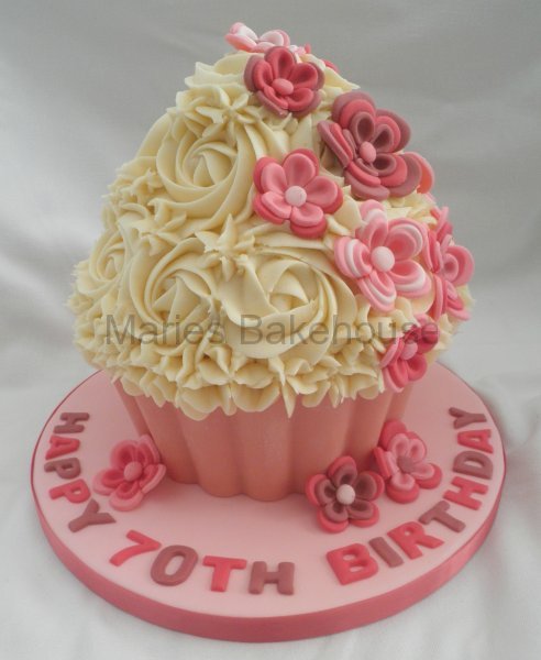 70th Birthday Cupcake Cake