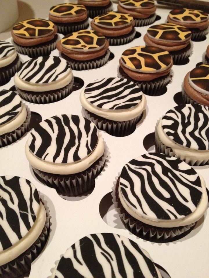 Animal Print Cupcakes