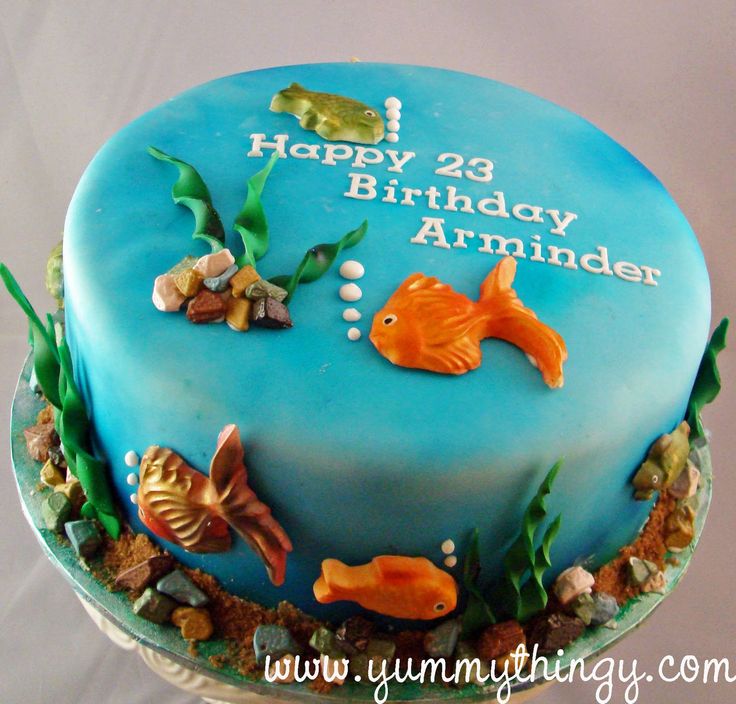 9 Photos of Tropical Fish Birthday Cakes