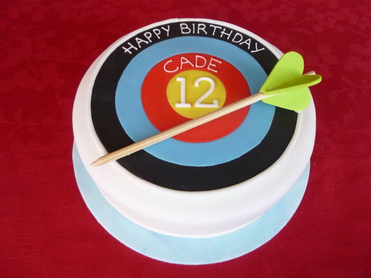 Archery Target Birthday Cake