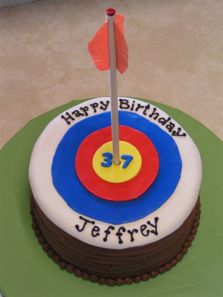 Archery Target Birthday Cake