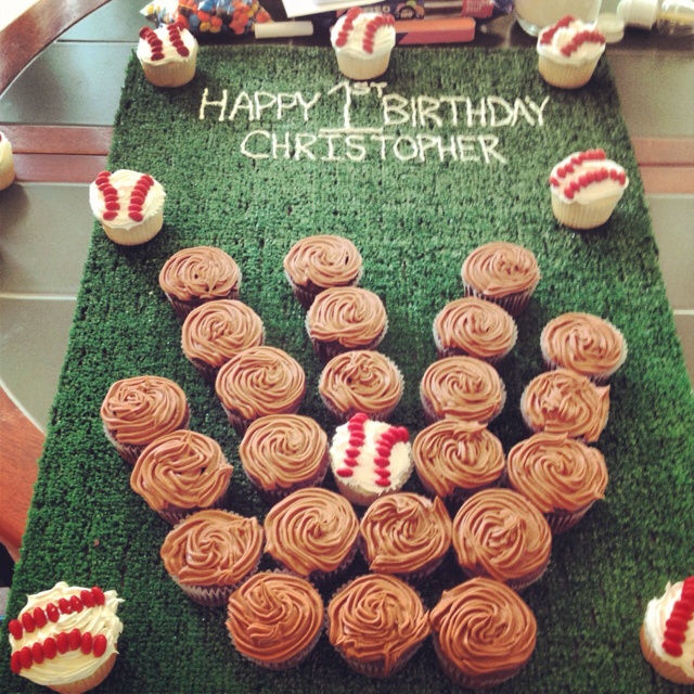 Baseball Glove Cupcakes